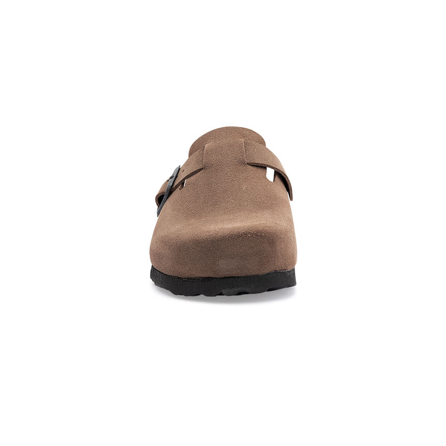 Sabot Clog in Pelle Scamosciata Con Plantare Morbido