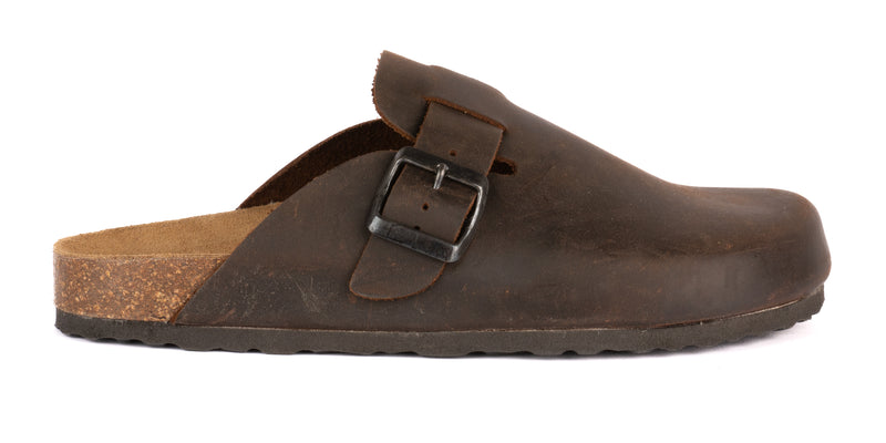 Men's leather clog sabot