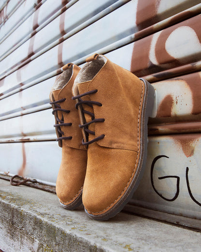 Desert Boot donna scamosciate con fodera in lana Teddy
