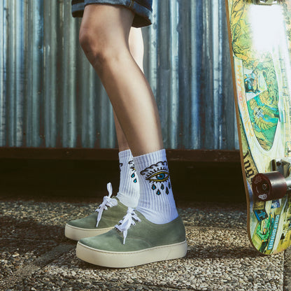 Women's Sneakers with Suede Lace-Up