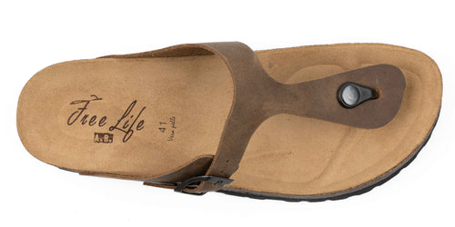 Ergonomic Leather Flip-Flop Sandals size. Man
