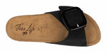 Colored Leather Slipper with Large Buckle