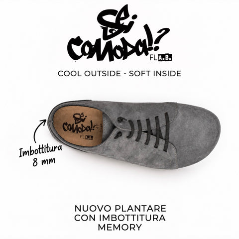 Scarpa Pelle Ingrassata con Laccio Elastico