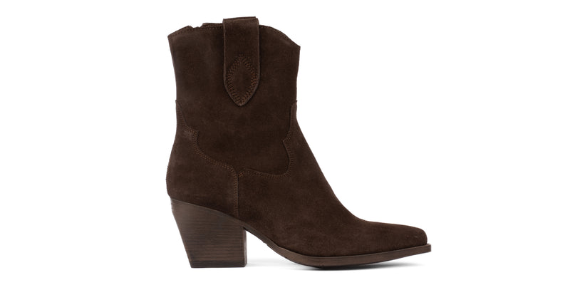 Texani donna in pelle, stivaletti camperos bassi