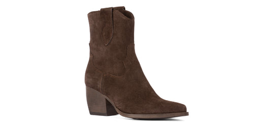 Texani donna in pelle, stivaletti camperos bassi