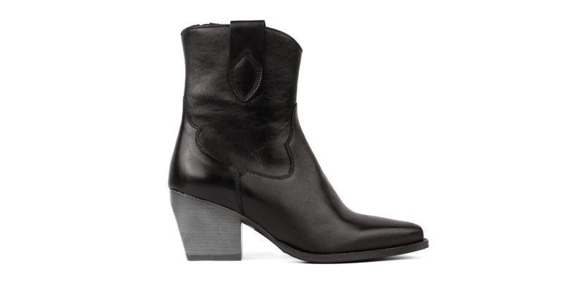 Texani donna in pelle, stivaletti camperos bassi
