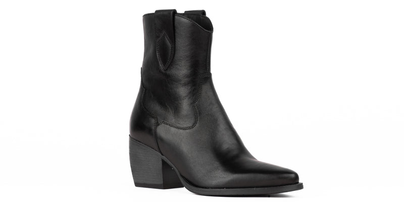 Texani donna in pelle, stivaletti camperos bassi