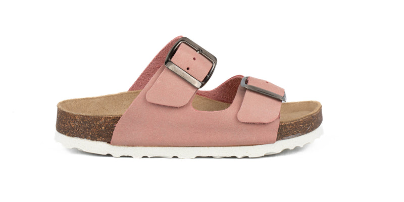 Double Buckle Child Leather Sandals