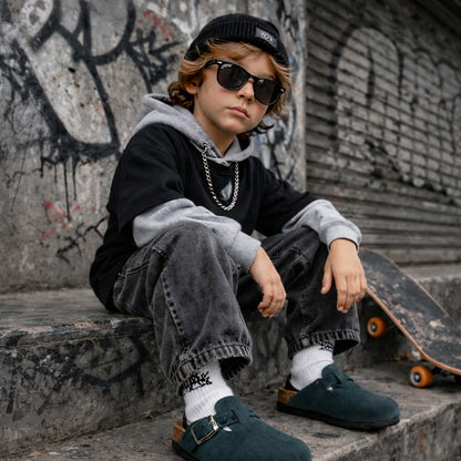 Sabot Bimbo/Bimba in Pelle Scamosciata