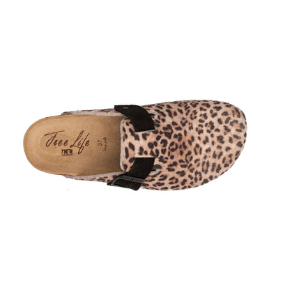 Sabot Clog in Pelle Stampa Leopardata