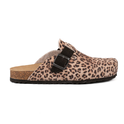 Sabot Clog in Pelle Stampa Leopardata