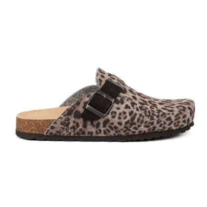 Sabot Clog in Pelle Stampa Leopardata