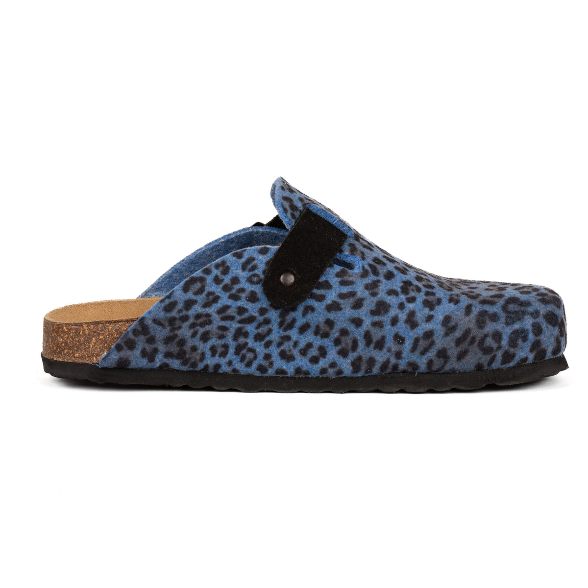 Sabot Clog Donna in Feltro Stampa Leopardata