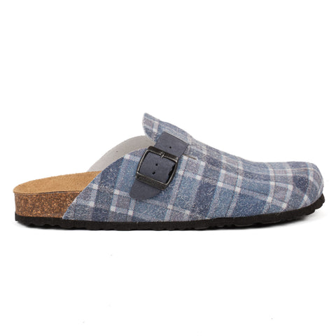Sabot Clog in Pelle Stampa Tartan