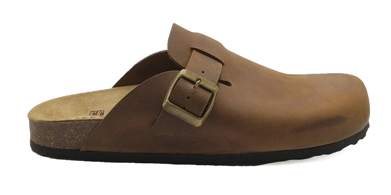 Sabot clog uomo in pelle