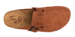 Sabot clog donna in pelle scamosciata