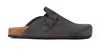 Sabot clog uomo in pelle scamosciata