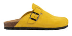 Sabot clog donna in pelle scamosciata