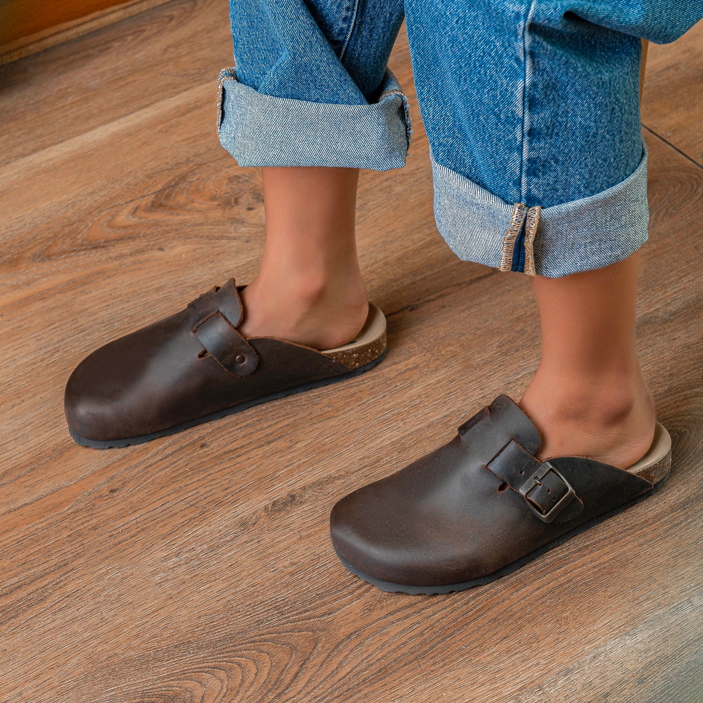 Sabot Clog in Pelle Ingrassata