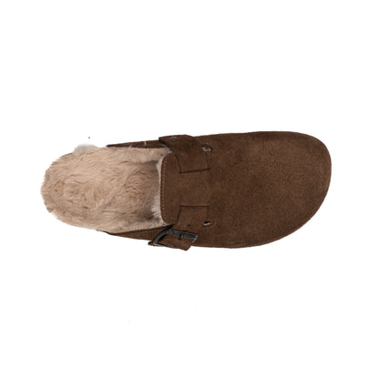 Sabot Clog Donna Pelle Scamosciata Imbottite