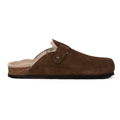 Sabot Clog Donna Pelle Scamosciata Imbottite