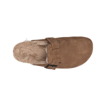 Sabot Clog Donna Pelle Scamosciata Imbottite