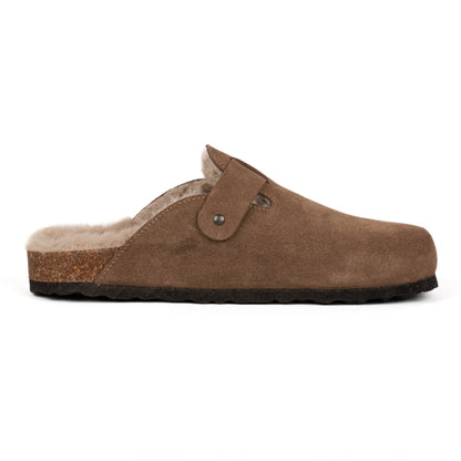 Sabot Clog Donna Pelle Scamosciata Imbottite