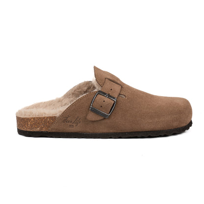 Sabot Clog Donna Pelle Scamosciata Imbottite
