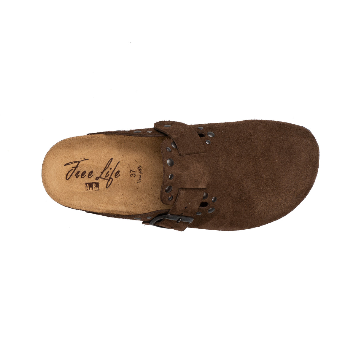 Sabot Donna Pelle Scamosciata con Borchie