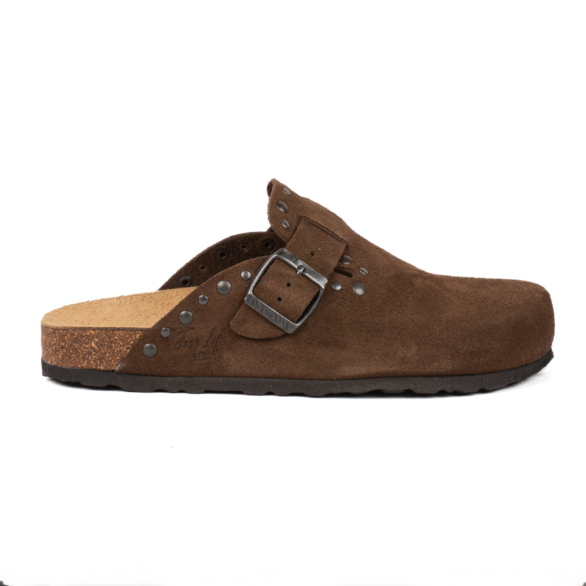 Sabot Donna Pelle Scamosciata con Borchie