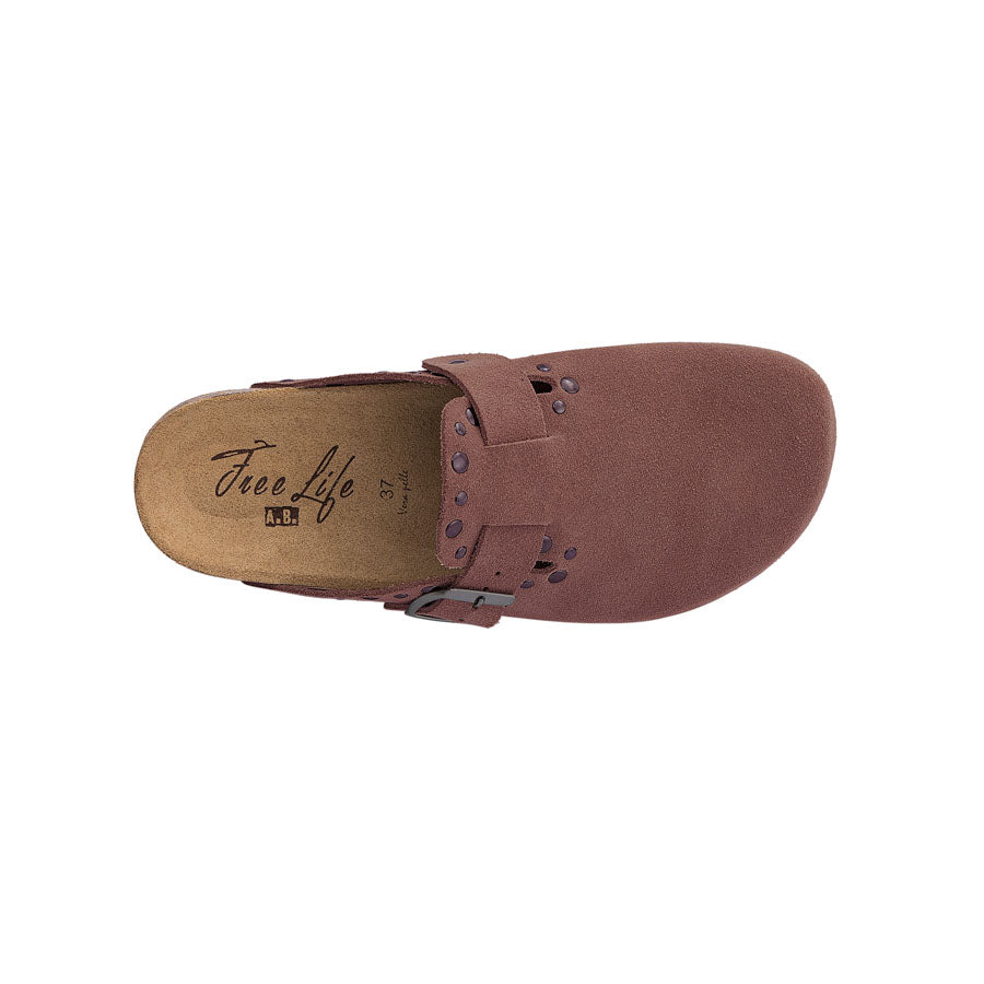 Sabot Donna Pelle Scamosciata con Borchie