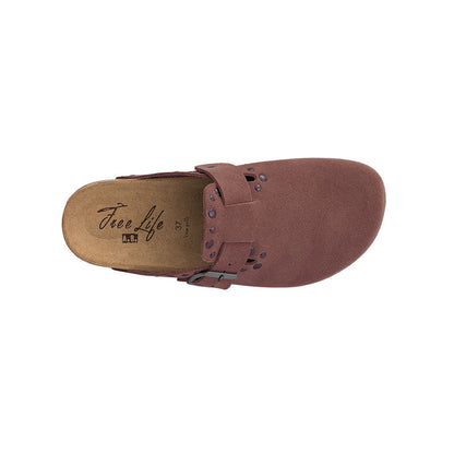 Sabot Donna Pelle Scamosciata con Borchie