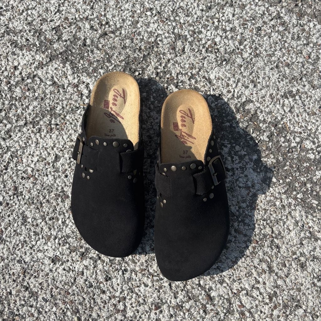 Women's Suede Clog with Studs