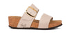 Sabot Zeppa Doppia Fascia in Pelle con Fibbia