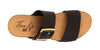 Sabot Zeppa Doppia Fascia in Pelle con Fibbia