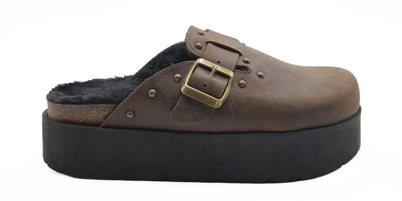 Sabot clog donna con zeppa