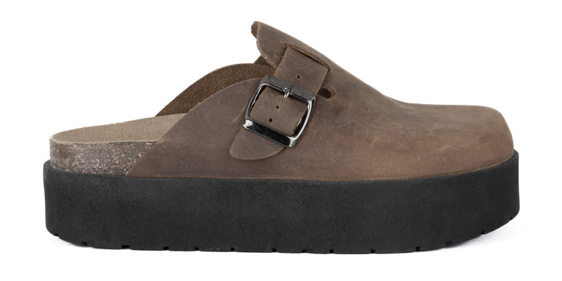 Sabot clog donna con zeppa