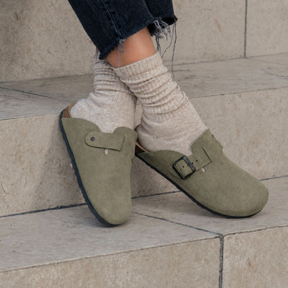 Suede Clogs