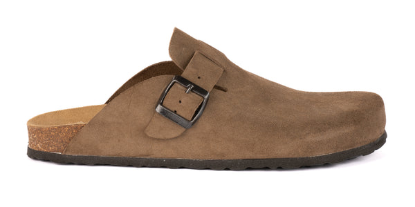 Ciabatte in stile sabot in pelle scamosciatatan da Uomo | IT Ciabatte in stile sabot in pelle scamosciatatan da Uomo | IT